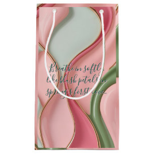 Gift bag in stylish abstract graphic