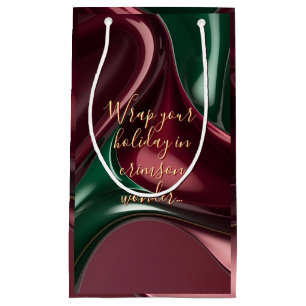 Gift bag in stylish abstract graphic