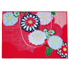 Gift Bag JAPANESE RED KIMONO PATTERN WITH FLOWERS