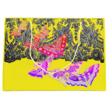 Gift Bag LACE AND BUTTERFLIES