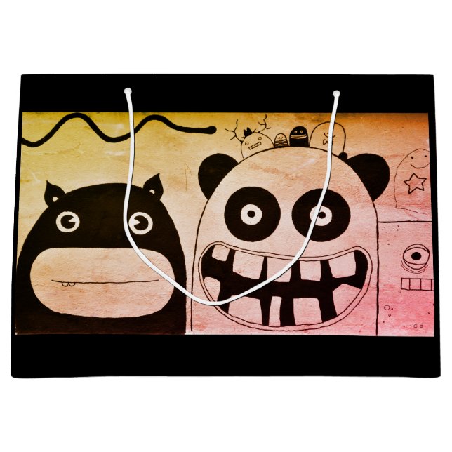 Gift Bag - Large, HAPPY MONSTER (Front)