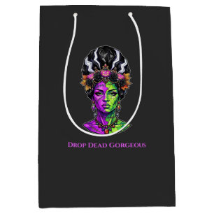 Gift Bag Neon Halloween Bride Frankenstein
