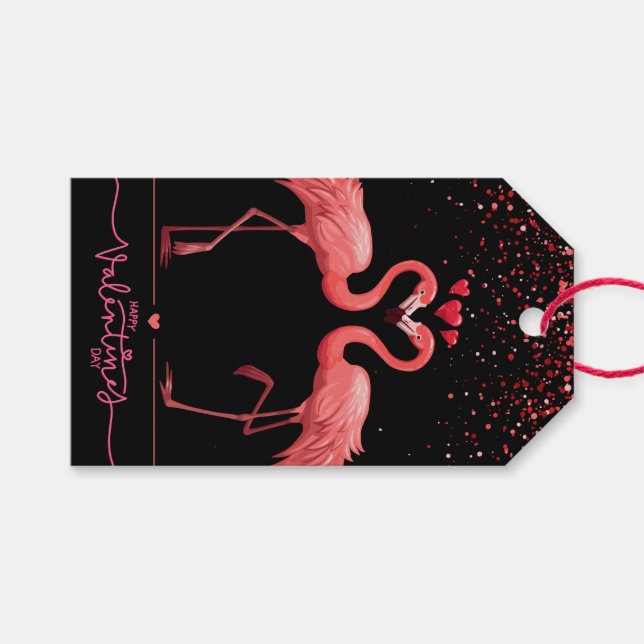 Gift Bag - Pink Flamingo Tags (Front (Horizontal))
