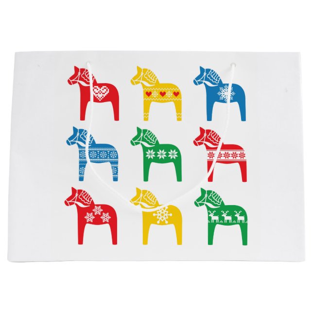 GIFT BAG SCANDINAVIAN DALA HORSE DESIGN (Front)