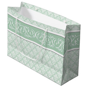 Gift Bag - Soft Jade Damask