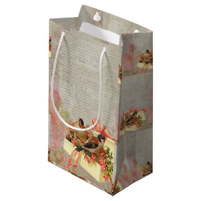 Gift Bag Vintage Floral (Front Angled)