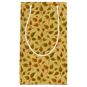 Gift Bag With Autumn Leaves