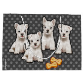 Gift bag with cute puppies polka dot design (Back)
