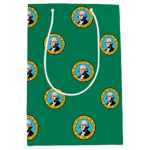 Gift Bag with flag of Washington State, USA