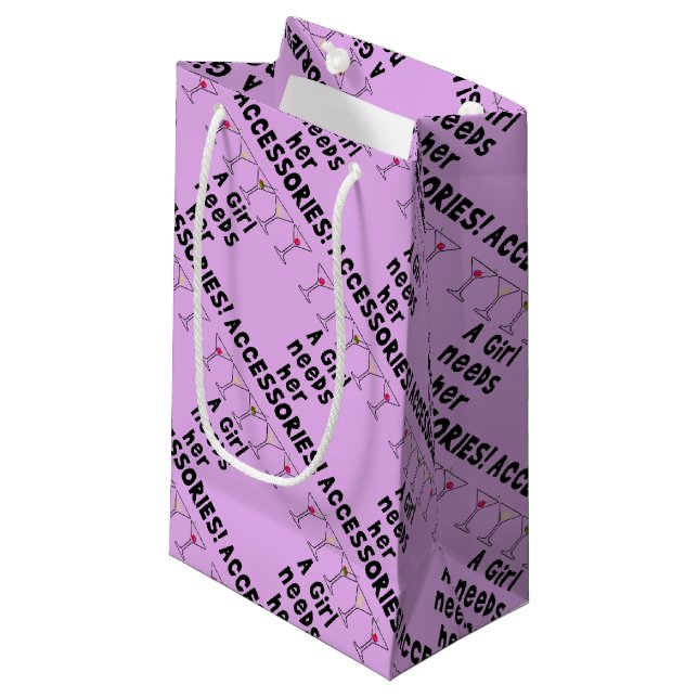 GIFT BAGS - A GIRL NEEDS HER ACCESSORIES (Front Angled)