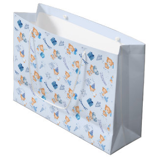 gift bags baby shower light blue