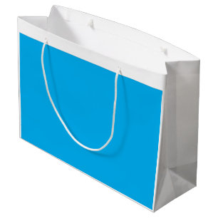 Gift Bags Blue Glossy Rope Handle Packaging