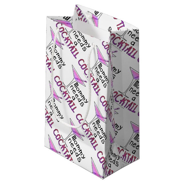 GIFT BAGS - Mummy Needs a COCKTAIL! (Front Angled)