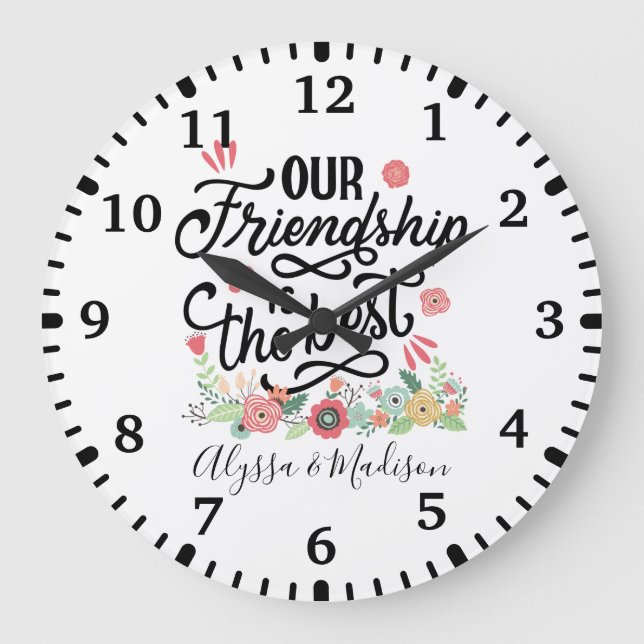 Gift BFFs Our Friendship is the Best Large Clock (Front)