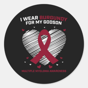 Gift Blood Cancer Products Godson Multiple Myeloma Classic Round Sticker