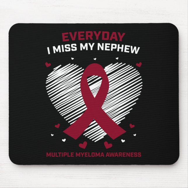 Gift Blood Cancer Products Nephew Multiple Myeloma Mouse Mat (Front)