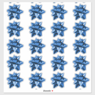 Gift Bow   Stickers   20 per sheet   Blue