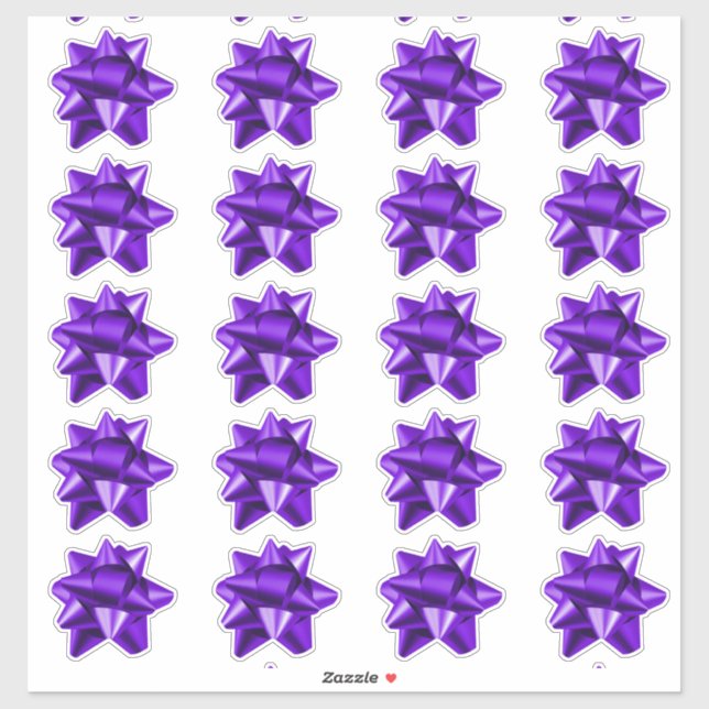 Gift Bow | Stickers | 20 per sheet | Purple (Sheet)