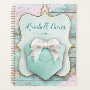 Gift Box Bow Shabby Chic Planner