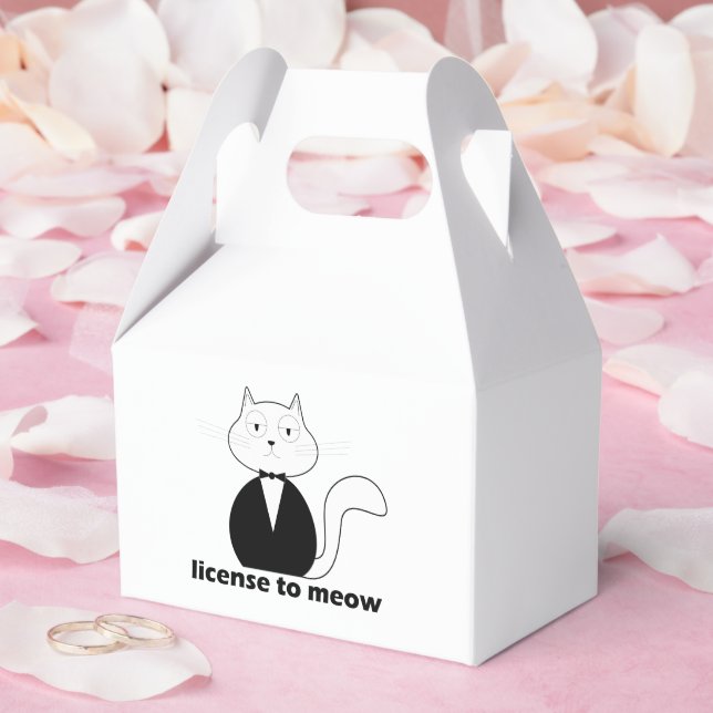 Gift box - Cat, License to Meow (Wedding)