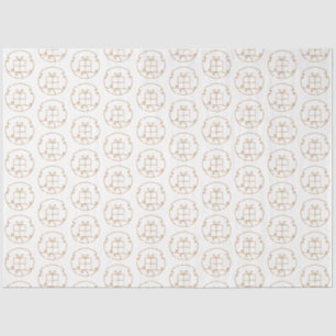 Gift Box Gold Illustration Tissue Paper