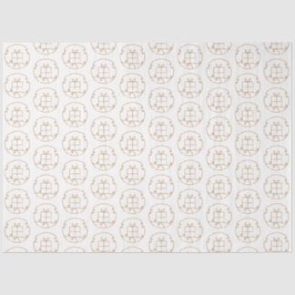 Gift Box Gold Illustration Tissue Paper