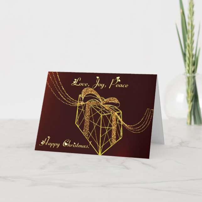 Gift box lighting holiday card (Front)