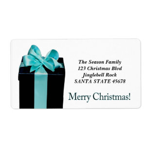 Gift Box Merry Christmas address label
