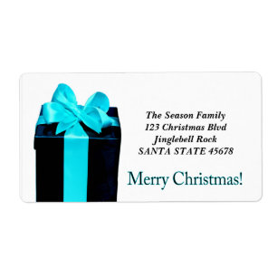 Gift Box Merry Christmas address label