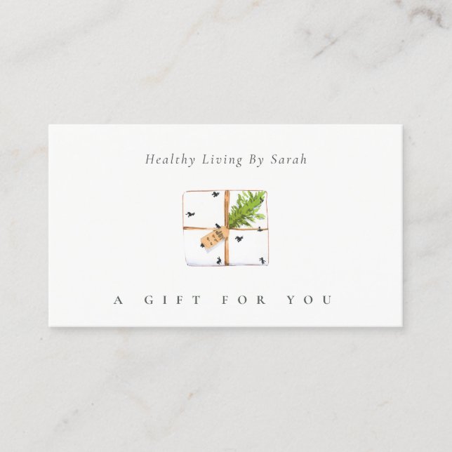 Gift Box Pine Leafy Festive Fauna Gift Certificate (Front)