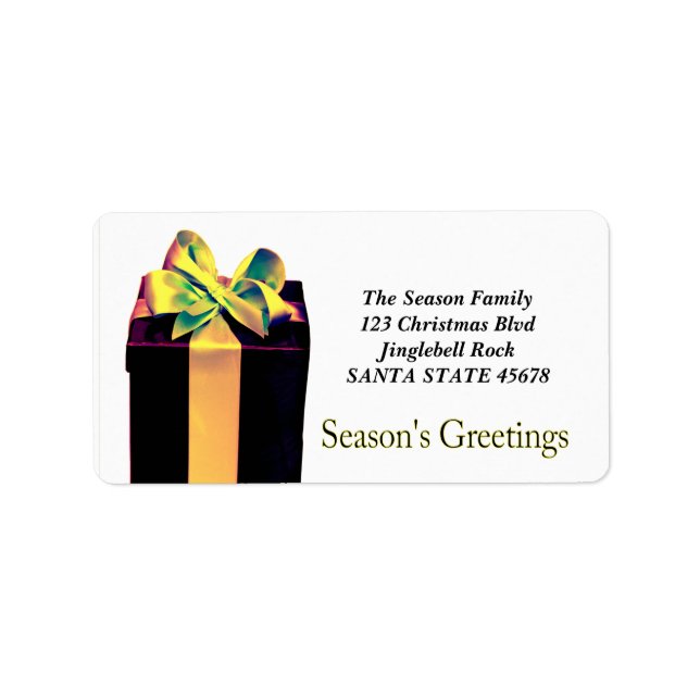 Gift Box Season's Greetings address label (Front)