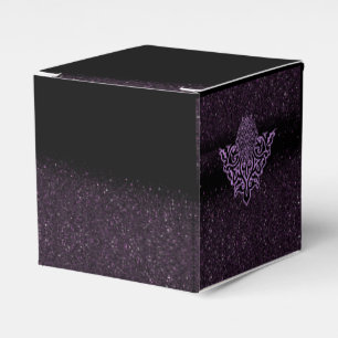 Gift Box with Decor and Purple Purine