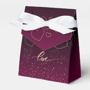 Gift Box with Dove and Hearts