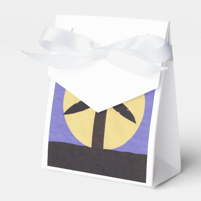 Gift Box with Palm Tree Design (Front Side)