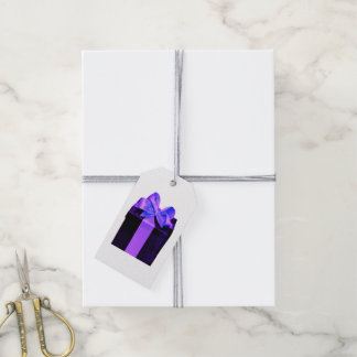 Gift Box with satin bow Gift Tags