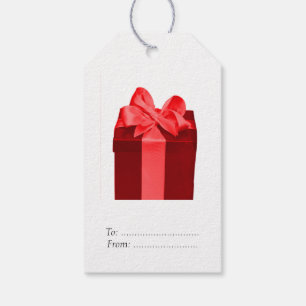 Gift Box with satin bow Tags