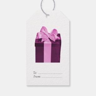 Gift Box with satin bow Tags
