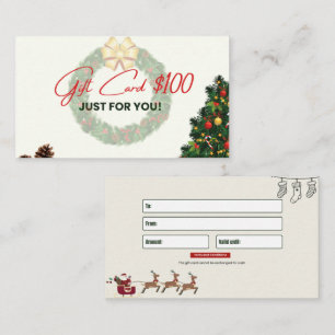 Gift business card $100