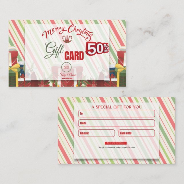 Gift Business card 50% off (Front/Back)
