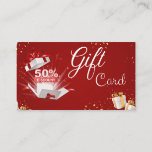 Gift card 50% discount christmas 2023
