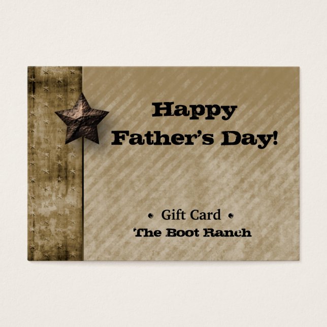 Gift Card Beige Denim Texas Star (Front)