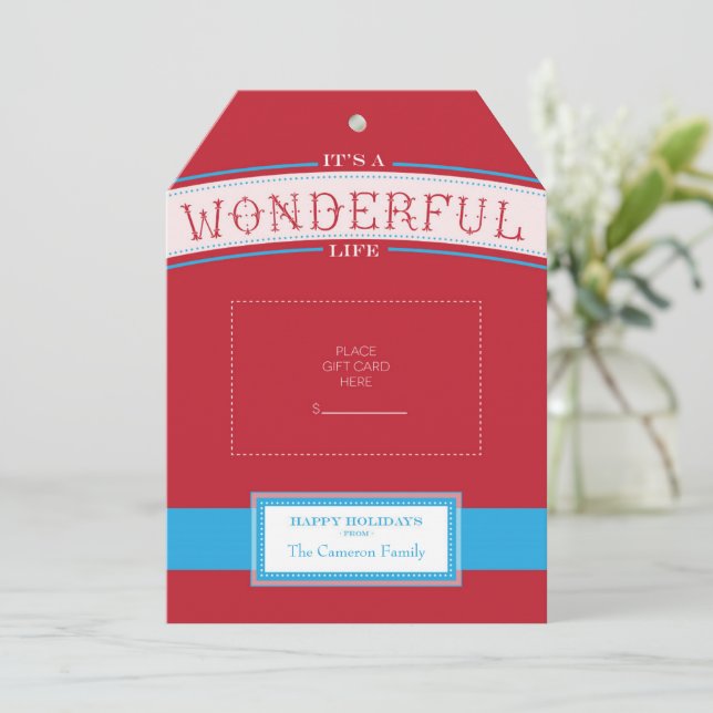 Gift Card Holder | It's a Wonderful Life (Standing Front)