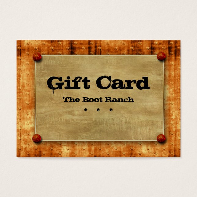 Gift Card Rust Denim Texas Star (Front)