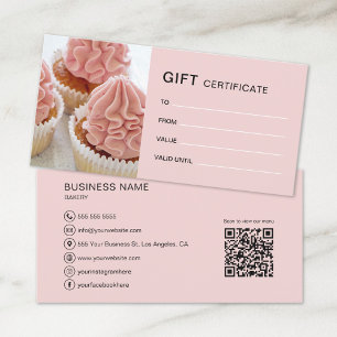 Gift Certificate Bakery Cupcake Cake Shop Business