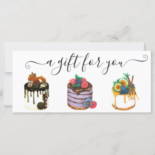 Gift Certificate Baking Bakery Cake