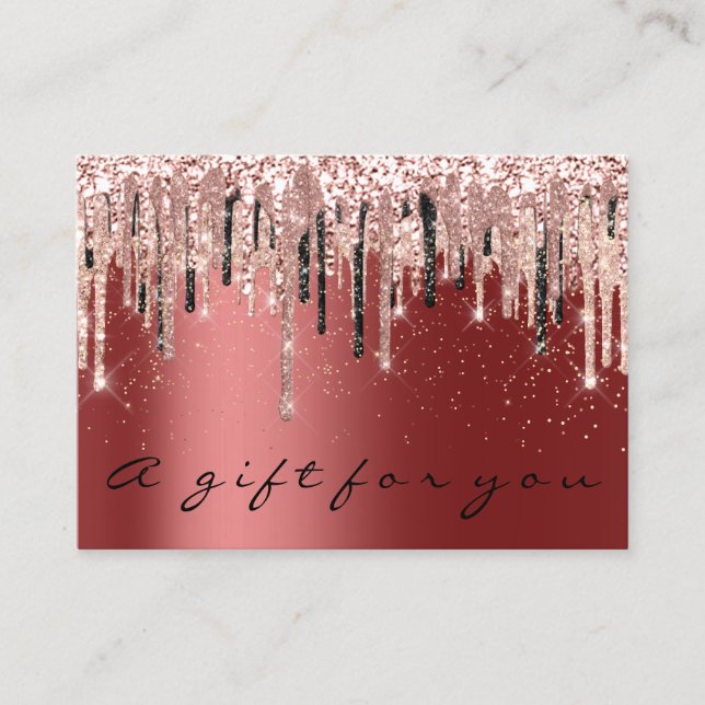 Gift Certificate Beauty Shop Hairstylist Burgundy (Front)