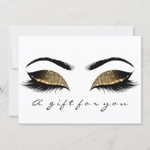 Gift Certificate Browns Gold Lashes White Makeup