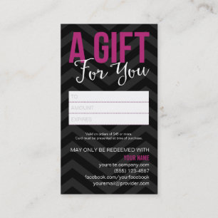 Gift Certificate Card Business Cards