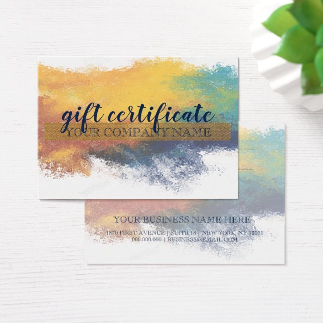 Gift Certificate Card Mighty, 3.5" x 2.5",Standard (Desk)