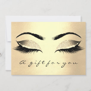Gift Certificate Champaign Gold Lash Beauty Makeup